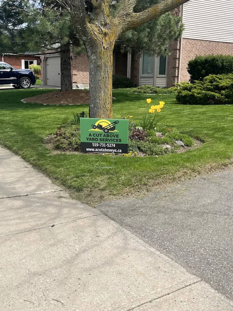 Lawn care and landscaping services in Guelph Ontario by A Cut Above Yard Services