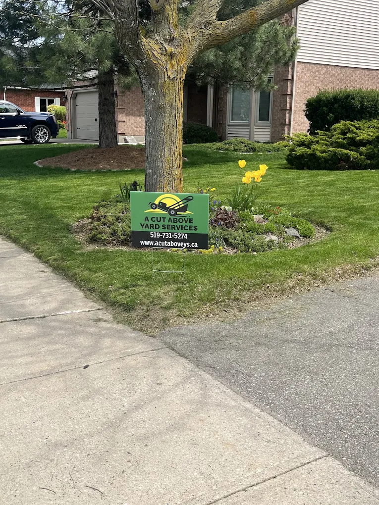 Lawn care and landscaping services in Guelph Ontario by A Cut Above Yard Services